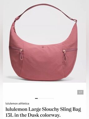 lululemon athletica Slouchy Shoulder Sling Bag in Dusk Pink